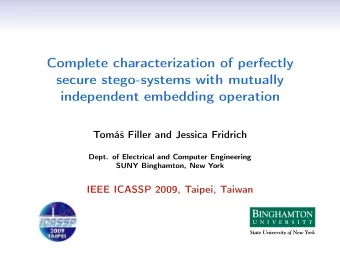Complete characterization of perfectly  secure stego-systems with mutually  independent embedding