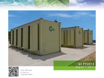 Q1 FY2015  August 7, 2014  Scan QR code  to view our  corporate video  Safe Harbor Statement  This