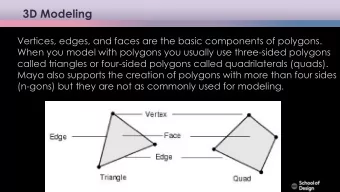 3D Modeling  Art/Science Collaboration Example title  Artists recommend the following:  Vertices,