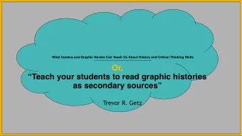 What Comics and Graphic Novels Can Teach Us About History and Critical Thinking