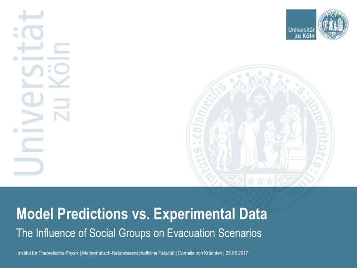 model predictions vs experimental data