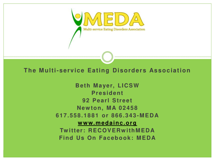the multi service eating disorders association beth mayer