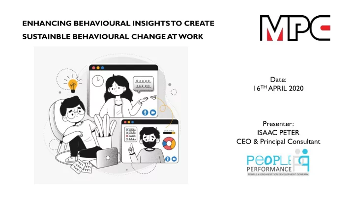 enhancing behavioural insights to create