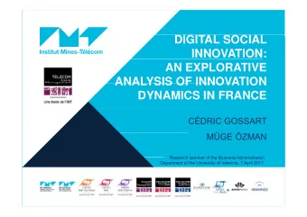 DIGITAL SOCIAL  INNOVATION:  AN EXPLORATIVE  ANALYSIS OF INNOVATION  ANALYSIS OF INNOVATION