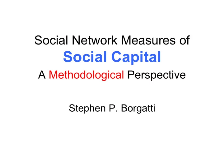 social capital