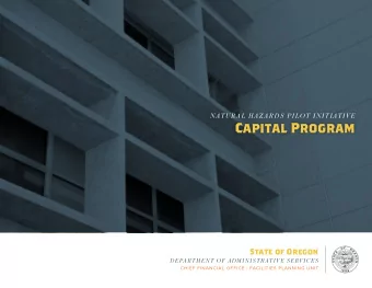 Capital Program  State of Oregon  DEPARTMENT OF ADMINISTRATIVE SERVICES  CHIEF FINANCIAL OFFICE |