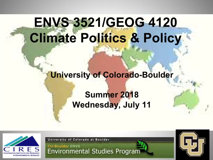 climate politics policy