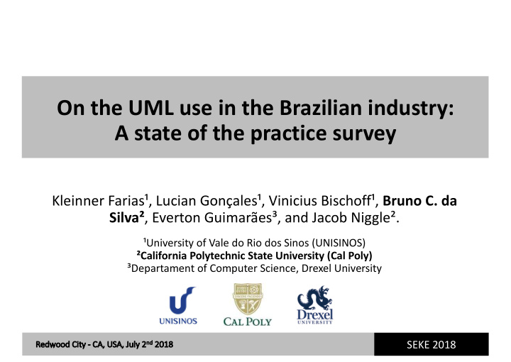 on the uml use in the brazilian industry a state of the