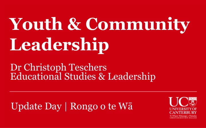 youth community leadership