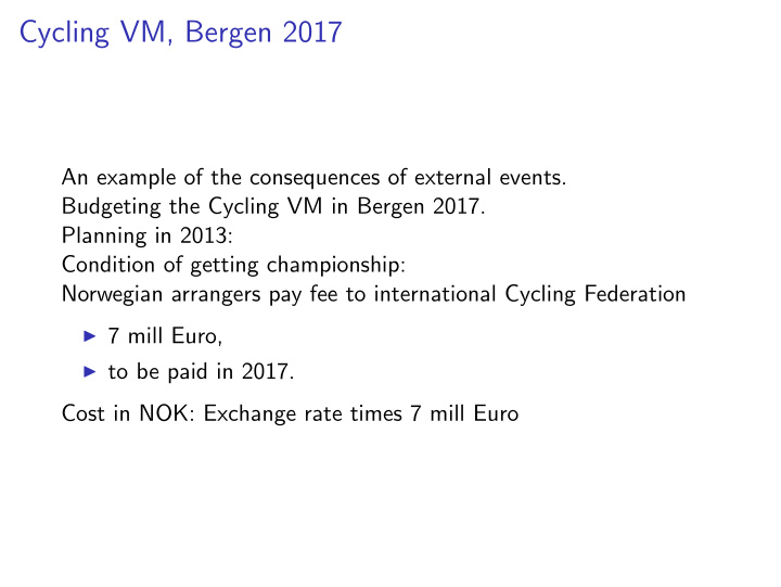 cycling vm bergen 2017