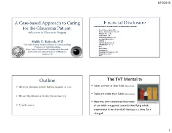 Financial Disclosure  A Case-based Approach to Caring  I have the following financial interests or