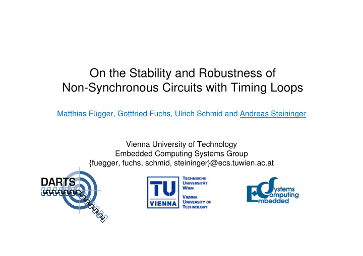 on the stability and robustness of non synchronous