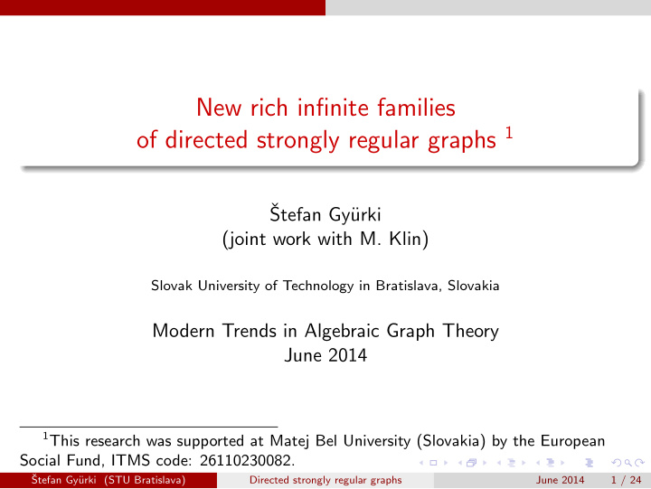 new rich infinite families