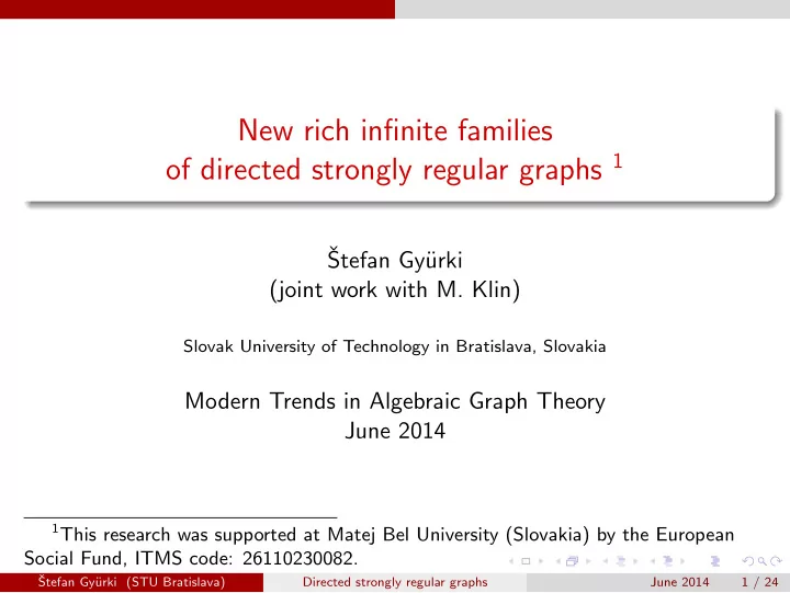 new rich infinite families