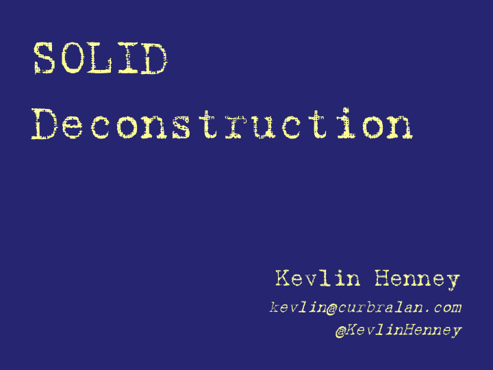 deconstruction