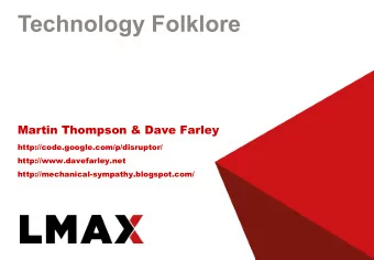 Technology Folklore  Martin Thompson &amp; Dave Farley  http://code.google.com/p/disruptor/