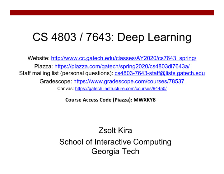 cs 4803 7643 deep learning