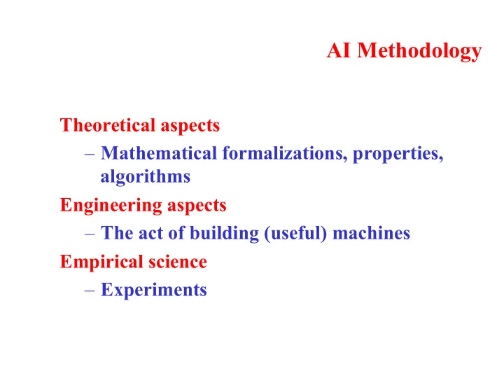 ai methodology