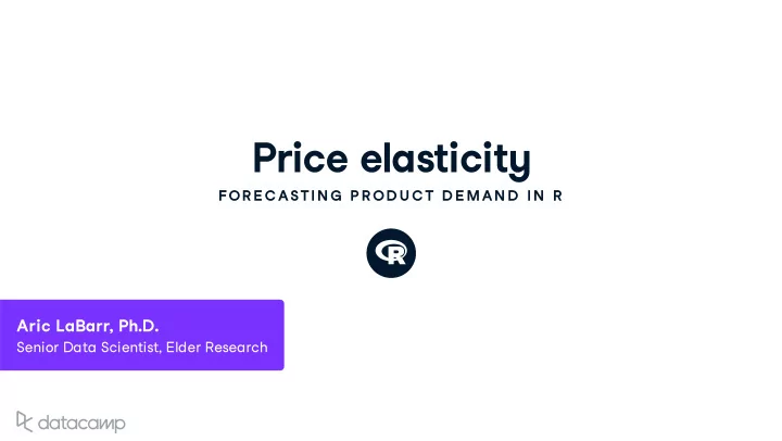 price elasticit y