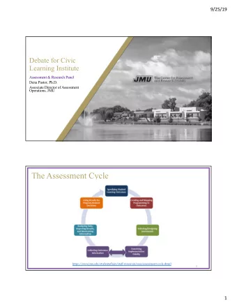 The Assessment Cycle