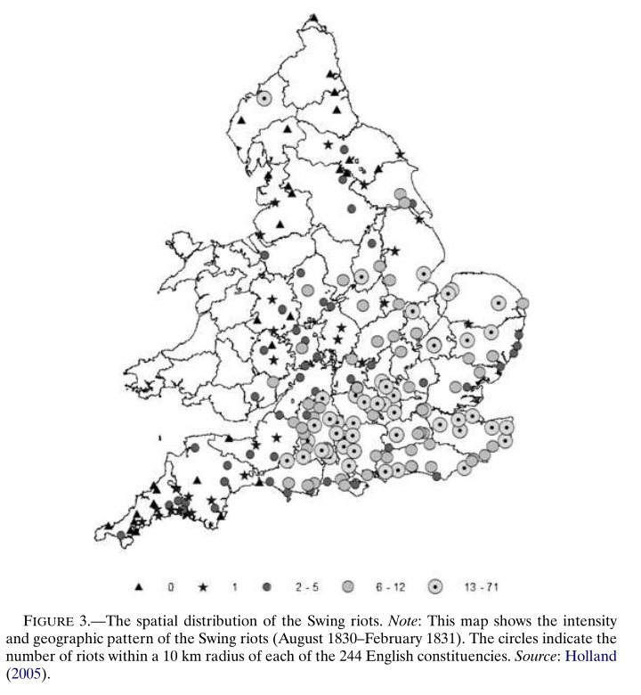 f igure 3 the spatial distribution of the swing riots
