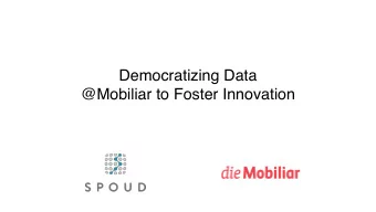 Democratizing Data  @Mobiliar to Foster Innovation  Adrian Meyer  Matthias Redlinger  IT