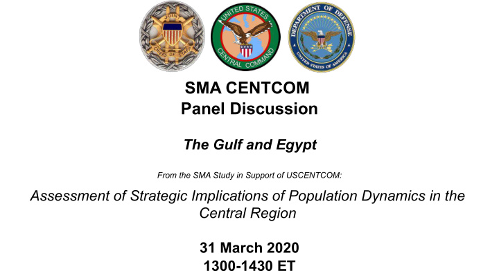 sma centcom panel discussion