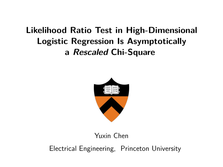 likelihood ratio test in high dimensional logistic