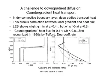 A challenge to downgradient diffusion:  Countergradient heat transport  In dry convective