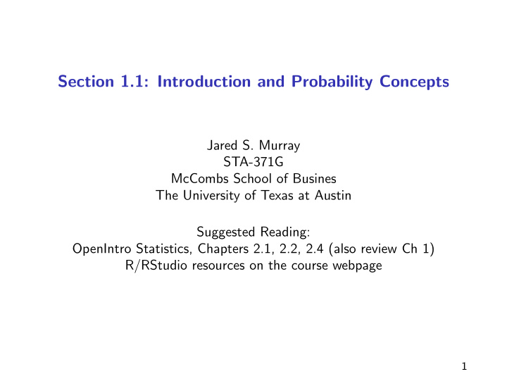 section 1 1 introduction and probability concepts