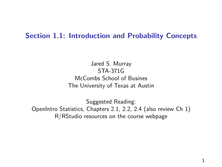 section 1 1 introduction and probability concepts