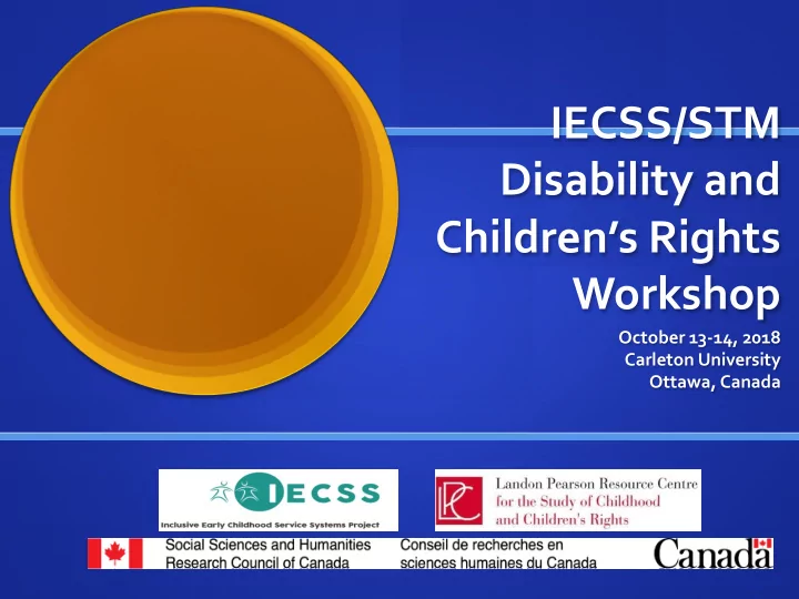 iecss stm disability and children s rights workshop