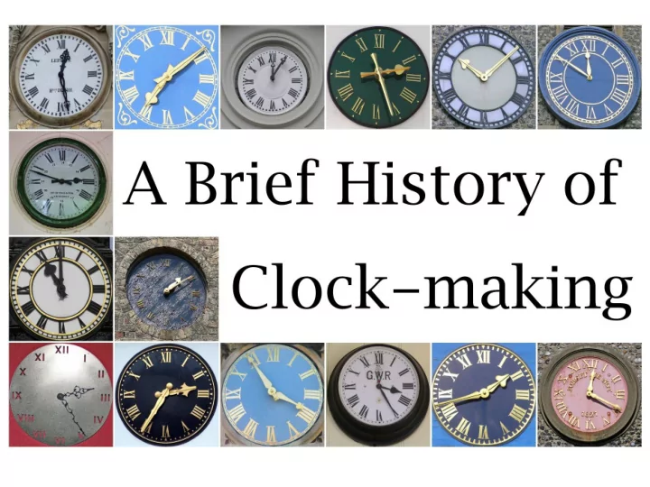 the clock not the steam engine is the key machine of the