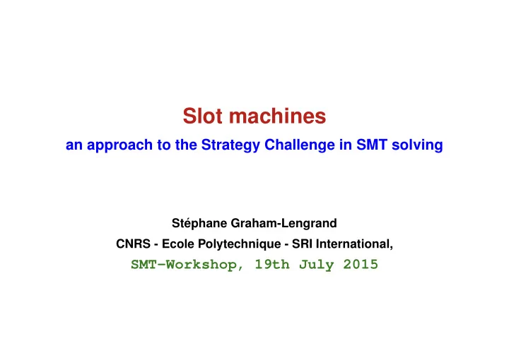 slot machines