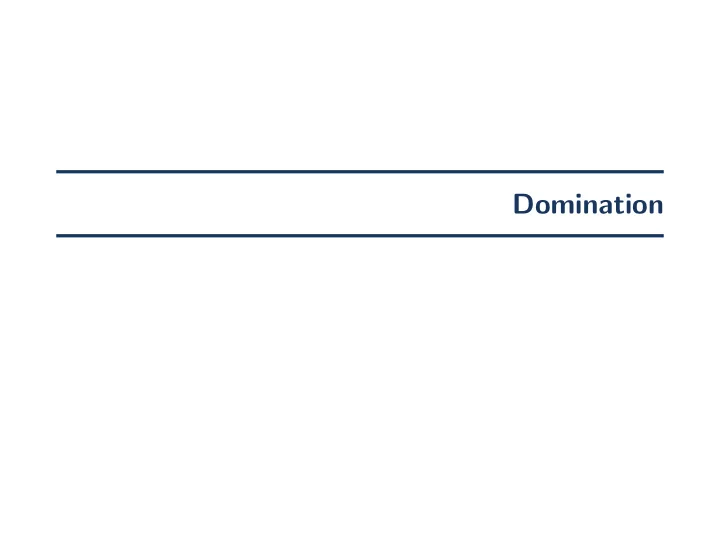 domination dominating set
