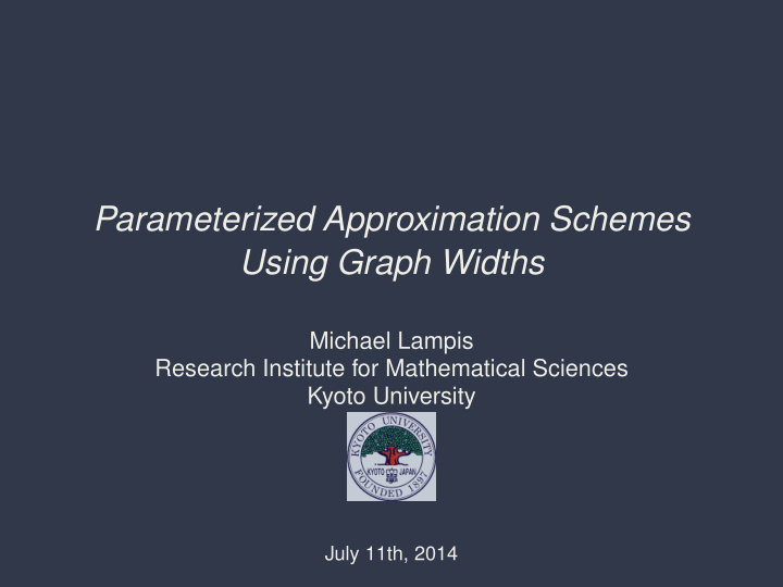 parameterized approximation schemes using graph widths