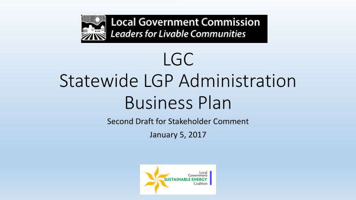 lgc statewide lgp administration business plan