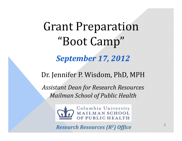 grant preparation boot camp