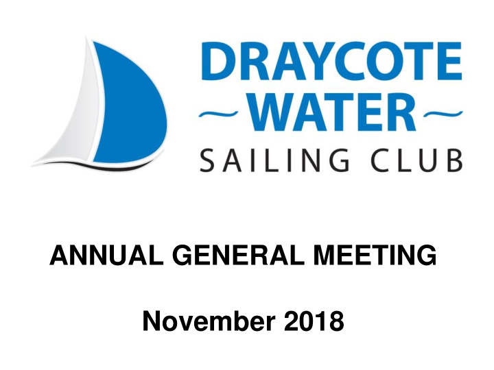 annual general meeting november 2018