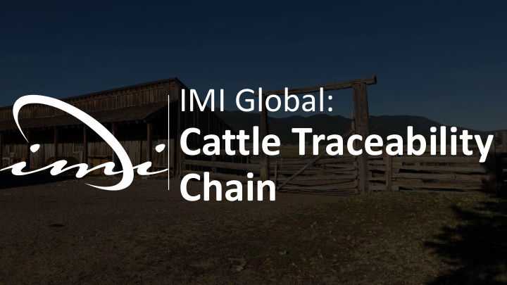 cattle traceability chain