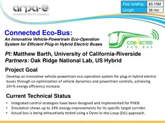 Connected Eco-Bus:  An Innovative Vehicle-Powertrain Eco-Operation  System for Efficient Plug-in