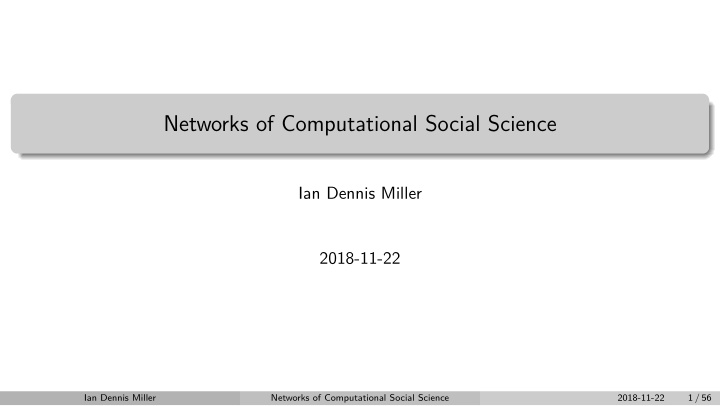 networks of computational social science