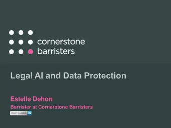 Estelle Dehon  Barrister at Cornerstone Barristers  General Data Protection Regulation  Source: