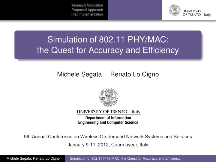 simulation of 802 11 phy mac the quest for accuracy and