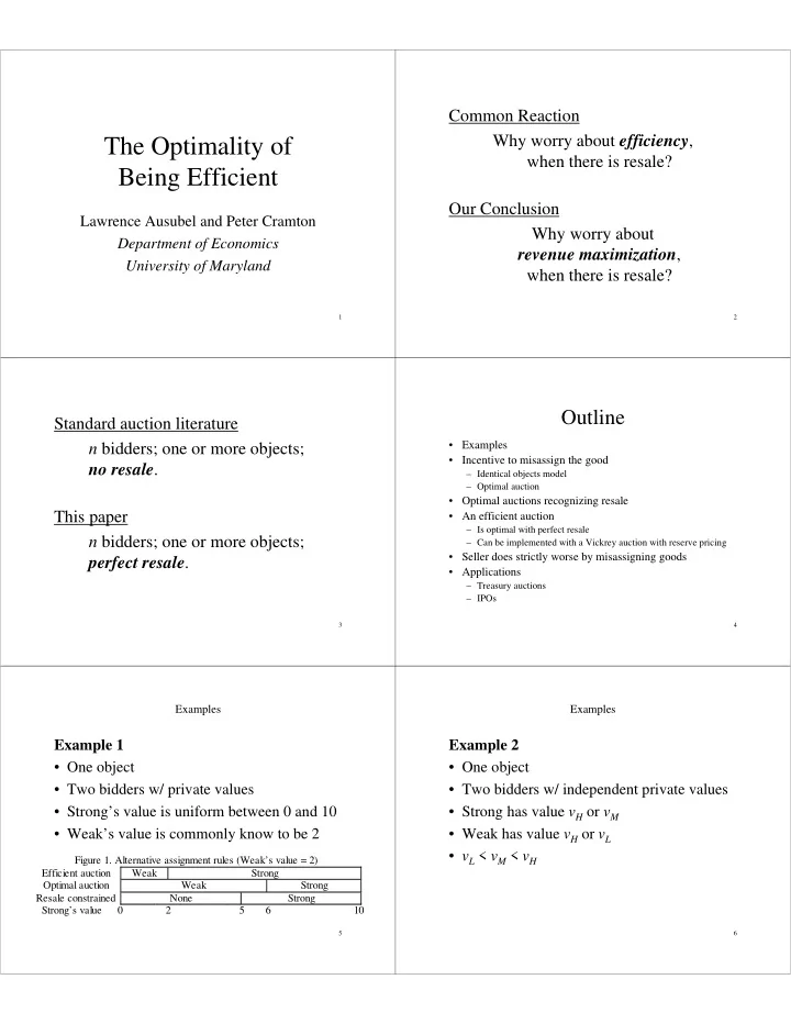 the optimality of