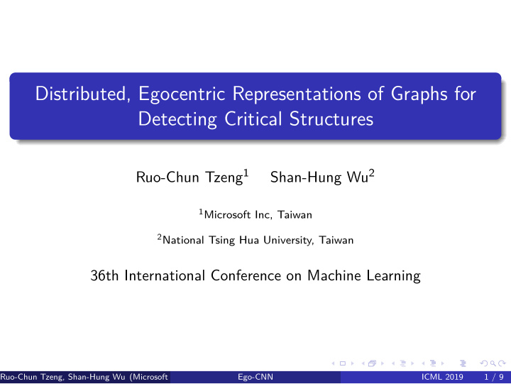distributed egocentric representations of graphs for