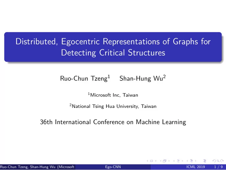 distributed egocentric representations of graphs for
