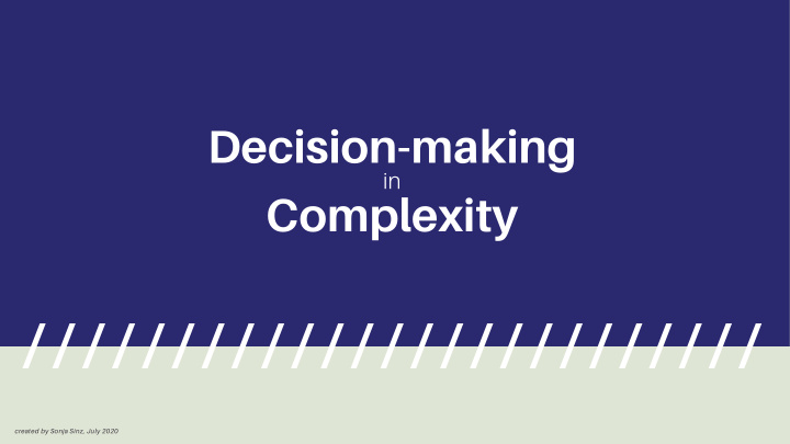 decision making complexity
