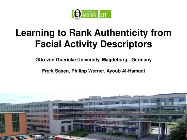 learning to rank authenticity from facial activity