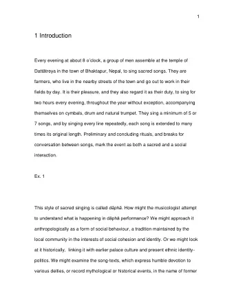 1 Introduction Every evening at about 8 oclock , a group of men assemble at the temple of Datt